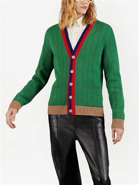 gucci green cardigan